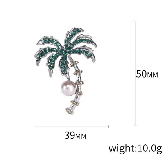 VQ Palm Tree Brooch - Picture 4 of 6